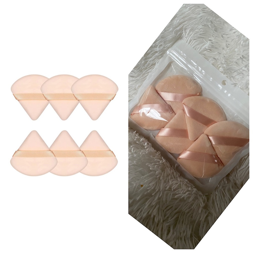 6 Pieces Powder Puff Face Triangle Makeup Puff Cosmetic Foundation Sponge